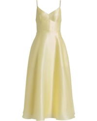 Alberta Ferretti - Triple Organza Midi Round Dress - Lyst