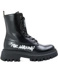 Off-White c/o Virgil Abloh - Solid Color Ankle Boots - Lyst