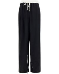 Kiton - Wide-Leg Silk Pants - Lyst