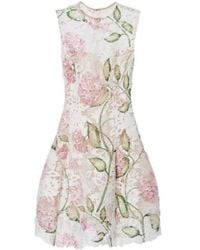 Oscar de la Renta - Floral Embroidered Lace Cocktail Dress - Lyst
