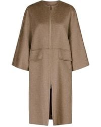 Max Mara - Atelier Amour Zip-Up Crewneck Coat - Lyst