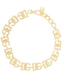 Dolce & Gabbana - Dg Logo Lettering Choker - Lyst