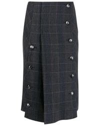Chloé - Checked Pleated Skirt - Lyst