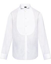 Giorgio Armani - Curved Hem Tuxedo Shirt - Lyst