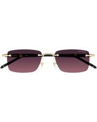 Montblanc - Eyewear Rectangle Frame Sunglasses - Lyst