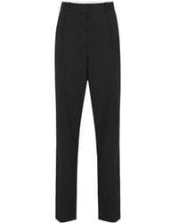 Elisabetta Franchi - High-Waisted Pressed-Crease Trousers - Lyst