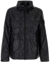 Stone Island - Hooded Nylon Jacket Casual High Collar - Lyst
