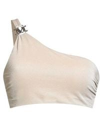 Max Mara - Metallic One-Shoulder Bikini - Lyst