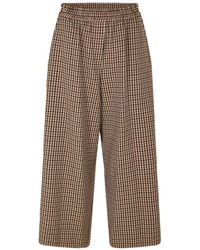 Weekend by Maxmara - Checked Straight-Leg Casual Pants - Lyst