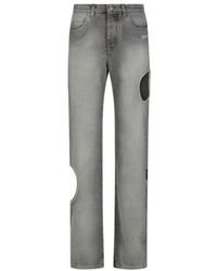 Off-White c/o Virgil Abloh - Cut-Out Straight Leg Jeans - Lyst