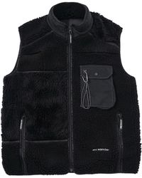 and wander - Mix Boa Fleece Vest - Lyst