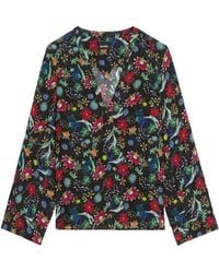 Zadig & Voltaire - Torny V-Neck Floral Blouse - Lyst