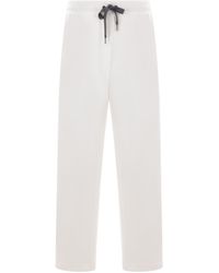 Brunello Cucinelli - Drawstring Straight-Leg Trousers - Lyst