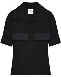 Courreges - Courrèges Logo Embroidered Ribbed T-Shirt - Lyst
