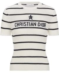 Dior - Marinière Short-Sleeved Sweater - Lyst