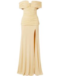 Rebecca Vallance - Zaley Off-The-Shoulder Ruched Jersey Gown - Lyst
