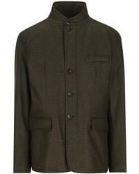 Herno - Stand-Up Collar Button Casual Jacket - Lyst