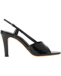 Miu Miu - Embossed Slingback Sandals - Lyst