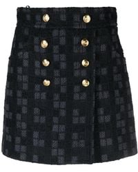 Gucci - Double-Breasted Tweed Miniskirt - Lyst