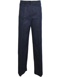 Aspesi - Lace-Up Detail Casual Pants - Lyst