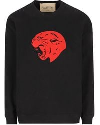 Valentino - Animal Printed Crewneck Sweatshirt - Lyst
