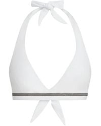 Brunello Cucinelli - Monili Triangle Bikini Top - Lyst