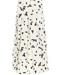 Alysi - Pleated Printed Midi Skirt - Lyst