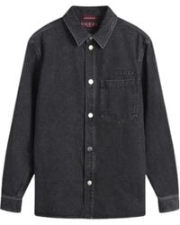 Gucci - Long-Sleeved Denim Shirt - Lyst