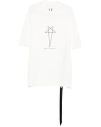 Rick Owens - Star-Graphic Ribbon T-Shirt - Lyst