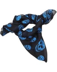 McQueen - Skull Printed Scarf - Lyst