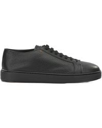 Santoni - Dumps Hammered Low-Top Sneakers - Lyst