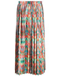 Valentino - V Pattern Pleated Skirt - Lyst