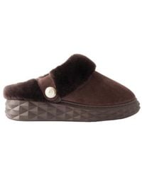 Jimmy Choo - Diamond Shearling Mules - Lyst