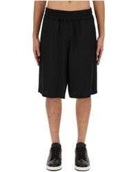 Moschino - Logo-Patch Crepe Shorts - Lyst