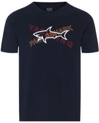 Paul & Shark - Logo T-Shirt With Round Neck Pattern - Lyst