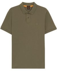 BOSS - Logo-Plaque Polo Shirt - Lyst
