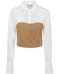 Jonathan Simkhai - Lidey Corset-Style Panelled Shirt - Lyst