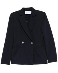Harris Wharf London - Notched-Lapel Double-Breasted Blazer - Lyst
