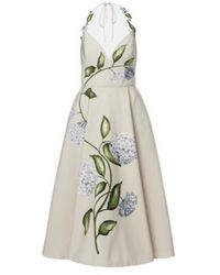 Oscar de la Renta - Floral Faille Cocktail Dress - Lyst