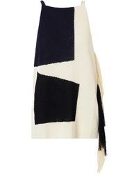Proenza Schouler - Saskia Fringed Intarsia-Knit Blouse - Lyst