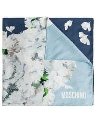 Moschino - Floral Printed Satin Scarf - Lyst