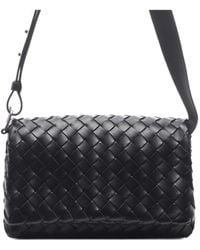 Bottega Veneta - Intrecciato Medium Flap Shoulder Bag - Lyst