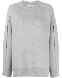 Lanvin - Round-Neck Cape-Back Jumper - Lyst