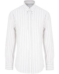 Brunello Cucinelli - Long-Sleeved Striped Shirt - Lyst