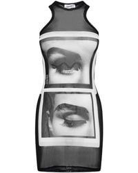 Jean Paul Gaultier - Eyes Lips Mini Dress - Lyst