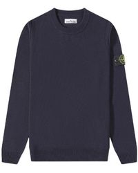 Stone Island - Compass-Patch Knitted Jumper - Lyst