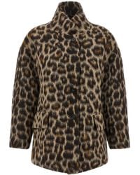 Alberto Biani - Animal-Print Coat - Lyst