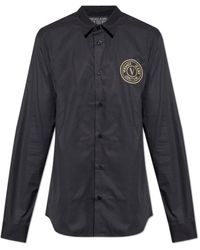 Versace Jeans Couture - Couture Logo Embroidered Long-Sleeved Shirt - Lyst