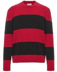 Moncler - Striped Knitted Sweater - Lyst