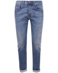 Dondup - Slim-Fit Cuffed Jeans - Lyst